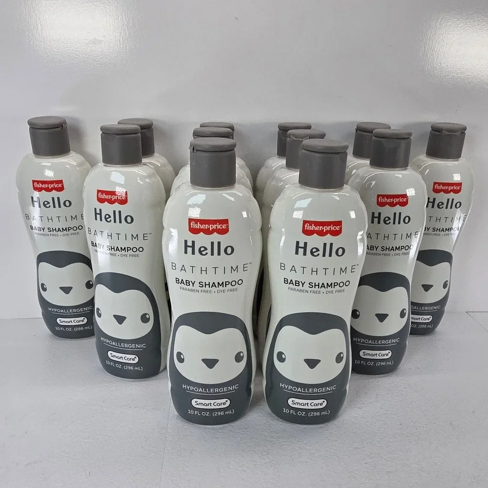 Lot 12 Fisher-Price Hello Bathtime Baby Shampoo 10oz Hypoallergenic Baby Shower